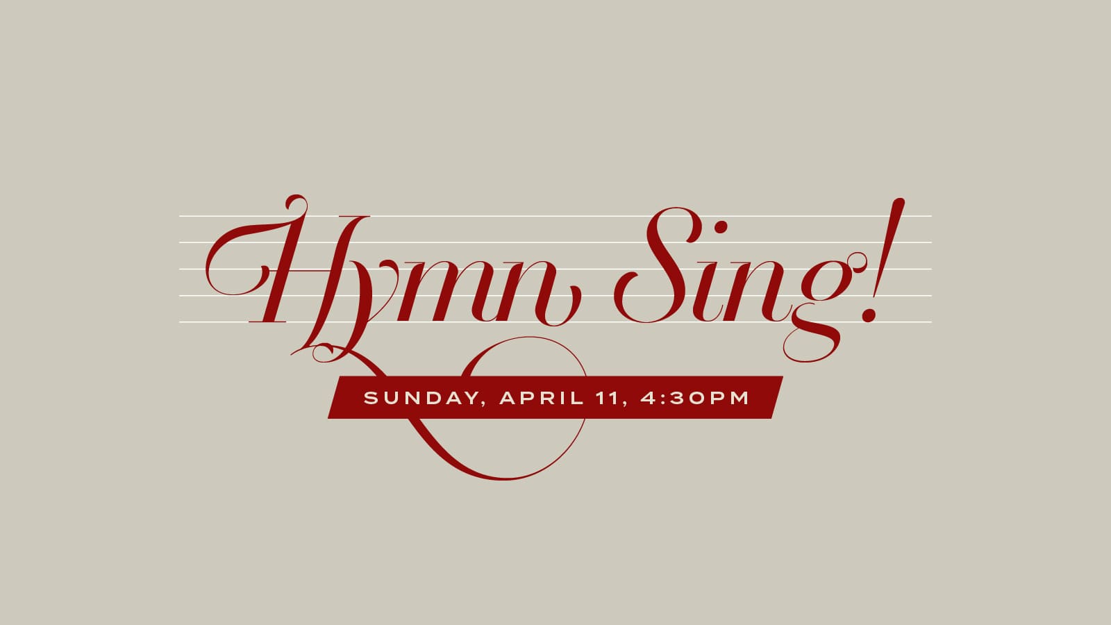 Our Plans for Singing on Sunday, April 11